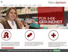Tablet Screenshot of marx-apotheken.de
